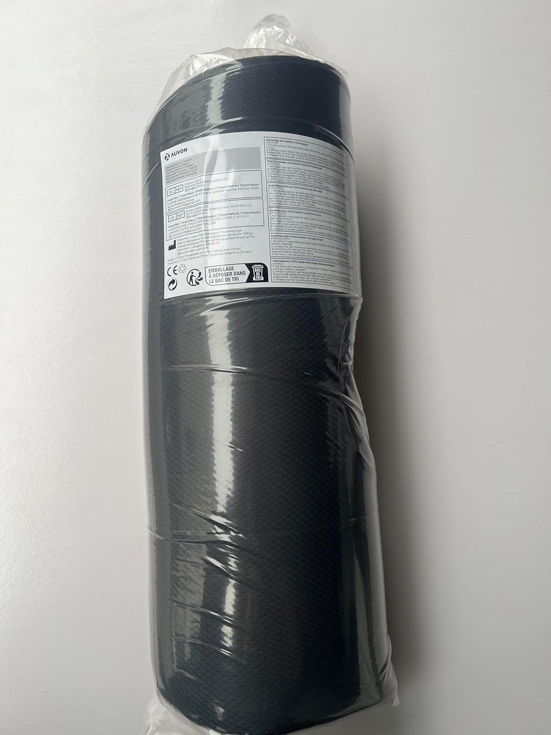 AUVON Gedächtnisschaum-Sitzkissen für Büro, Auto, Rollstuhl - Schwarz