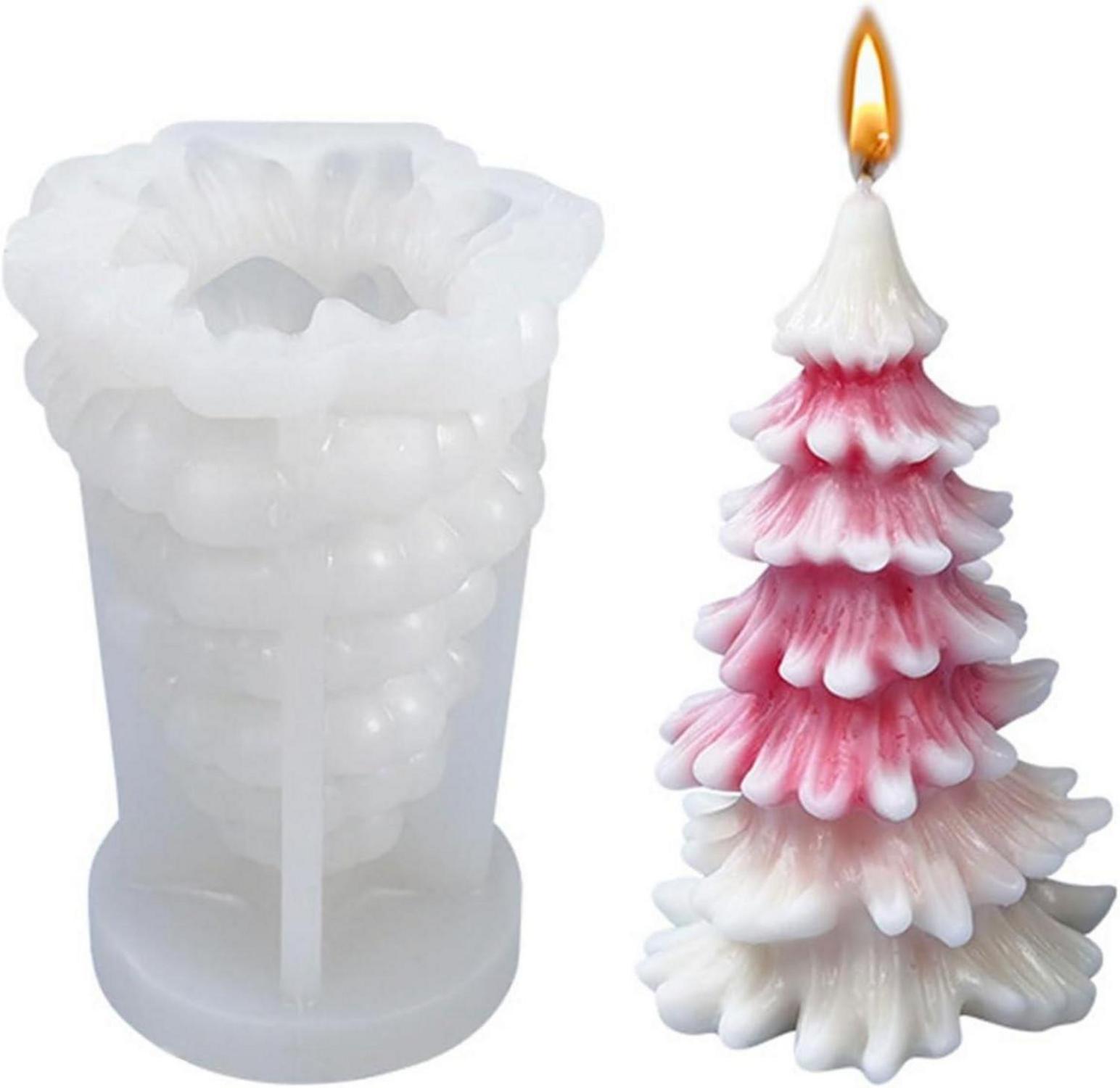 Silikonform Weihnachten 3D Tannenbaum Gießform Kerzenherstellung