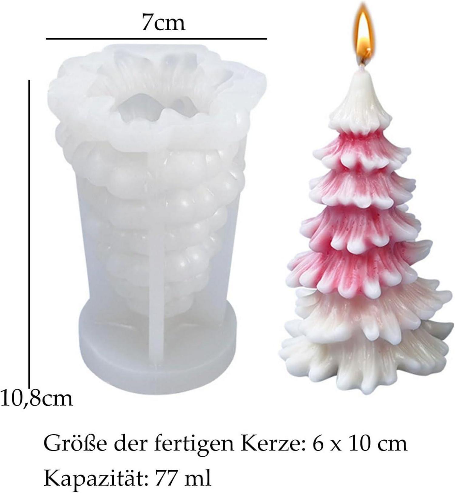 Silikonform 3D Weihnachten Tannenbaum Kerzenherstellung
