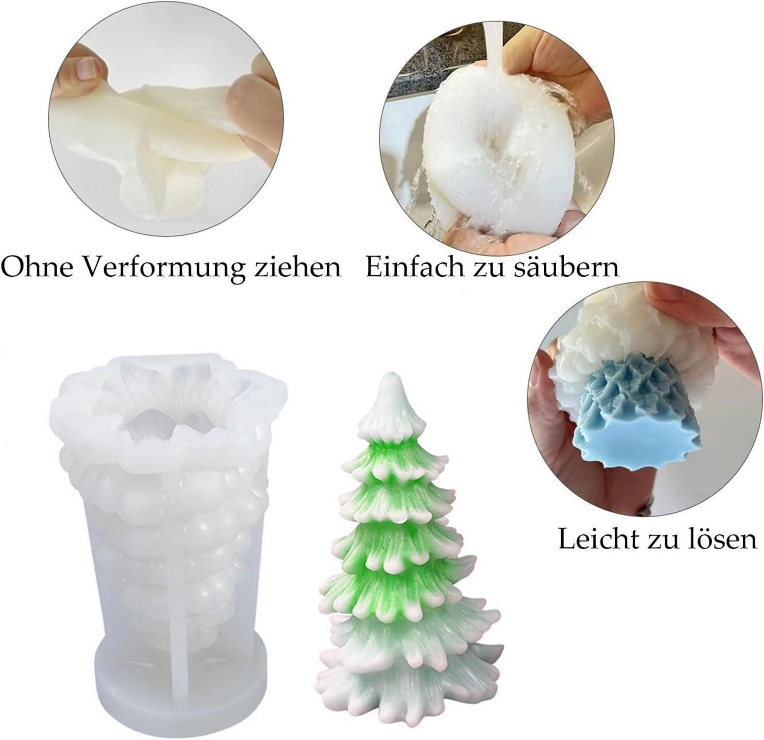 Silikonform Weihnachten 3D Tannenbaum Gießform Kerzenherstellung
