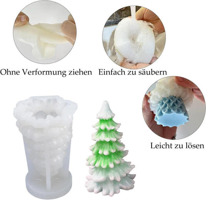 Silikonform Weihnachten 3D Tannenbaum Gießform Kerzenherstellung