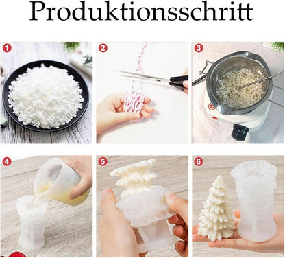 Silikonform 3D Weihnachtsbaum Gießform Kerzen Seife DIY Handwerk