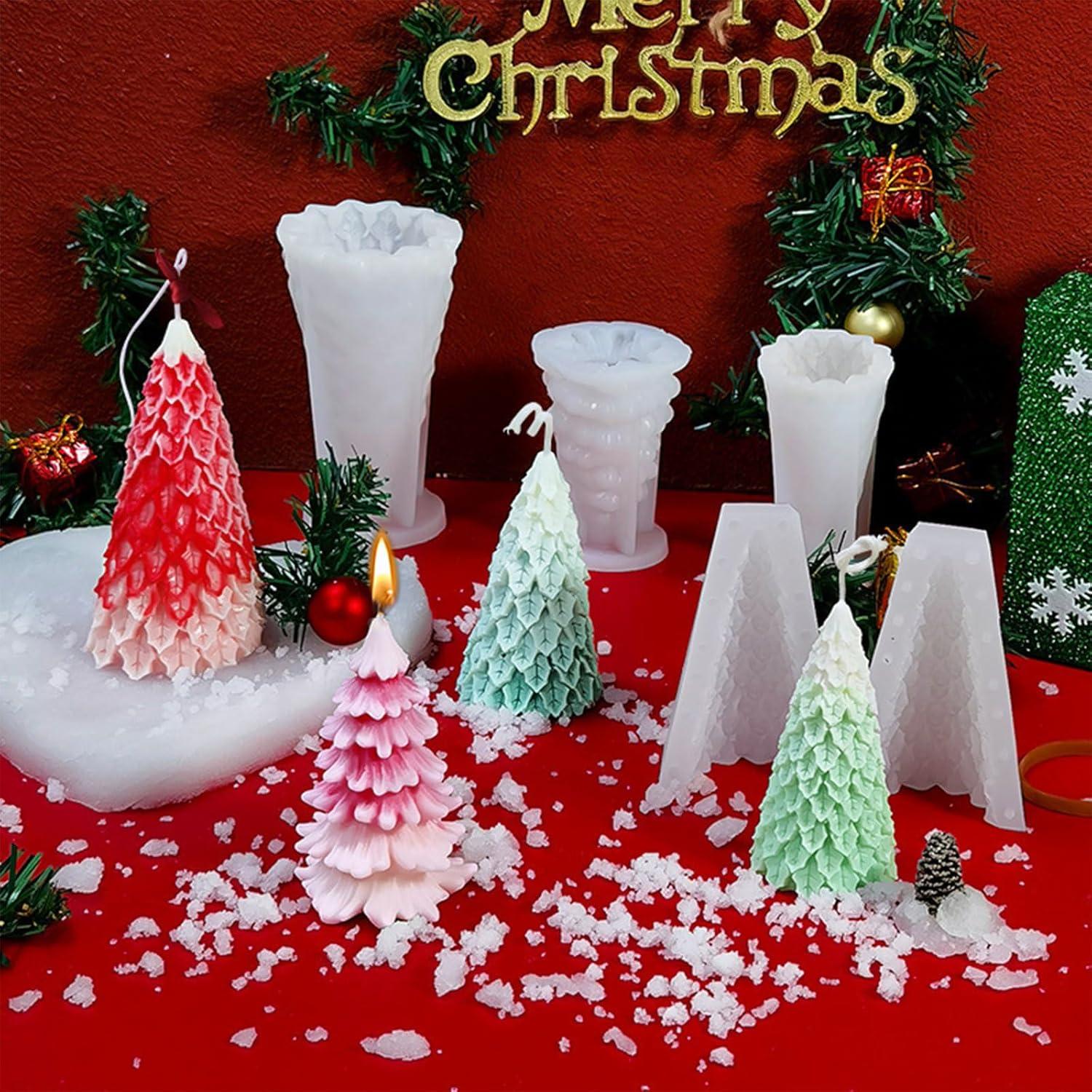 Silikonform Weihnachten Tannenbaum Gießform Kerzen Seife DIY Handwerk
