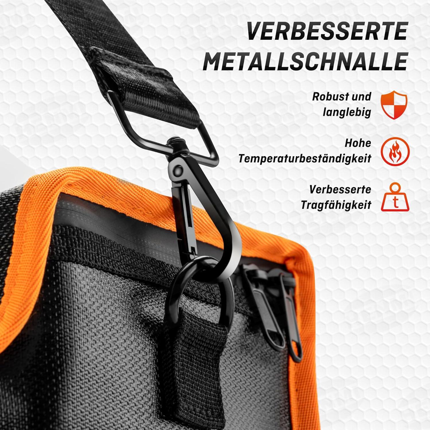 Ebike Akku Tasche Feuerfest 41x13x12 cm Metallschnalle