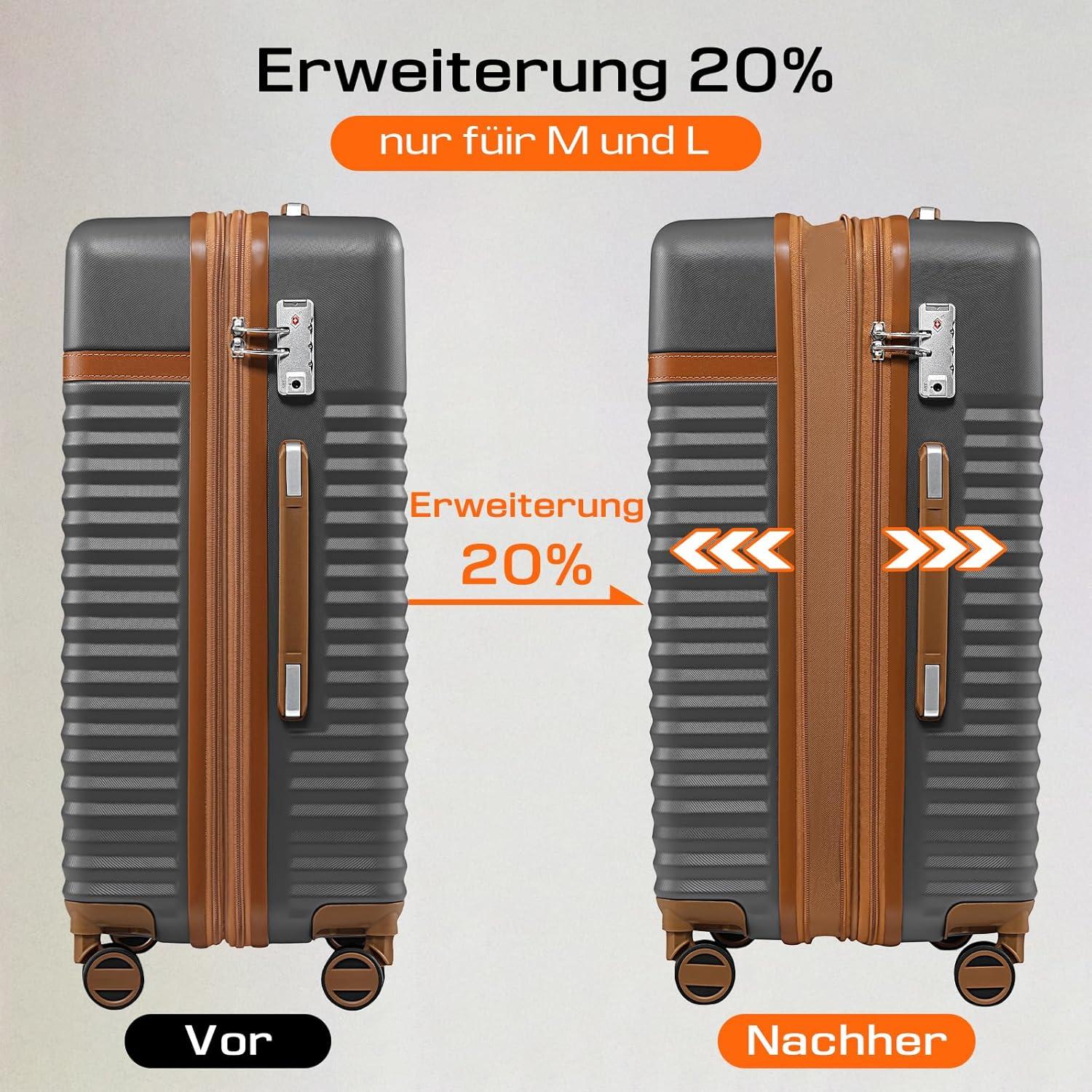Joyway Kofferset 3-teilig ABS Hartschalen Trolley TSA
