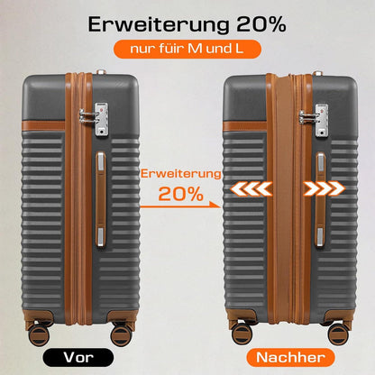 Joyway Kofferset 3-teilig ABS Hartschalen Trolley TSA