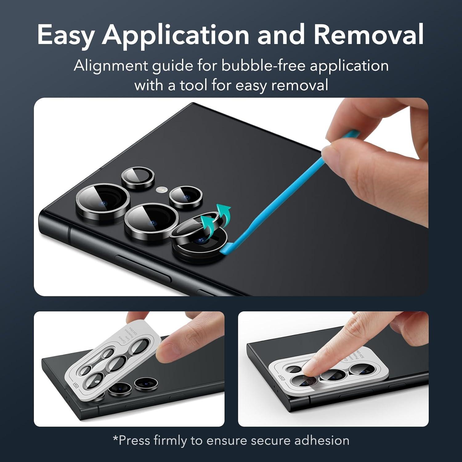 ESR Samsung Galaxy S24 Ultra Kameraschutz Glas Schwarz 1 Set
