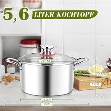 Joyfair 3-Lagiger Edelstahl Kochtopf 24cm mit