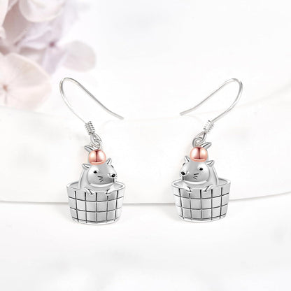 Capybara Ohrringe Sterling Silber Tier Schmuck Geschenk Lerne