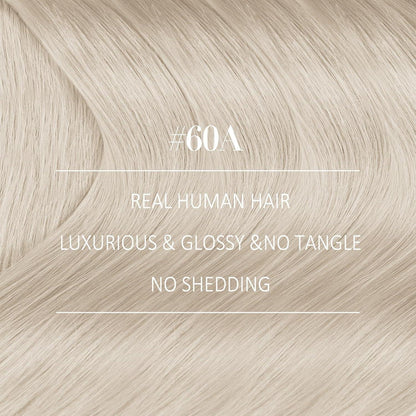 Echthaar Tressen Platinblond 55cm – Weft Extensions für Volumen & Länge