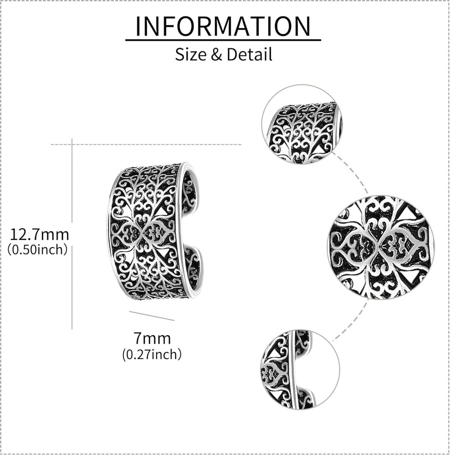 925er Silber Ohrmanschetten Clip-on Ohrringe - Keltischer Knoten Design - Hypoallergen & filigran