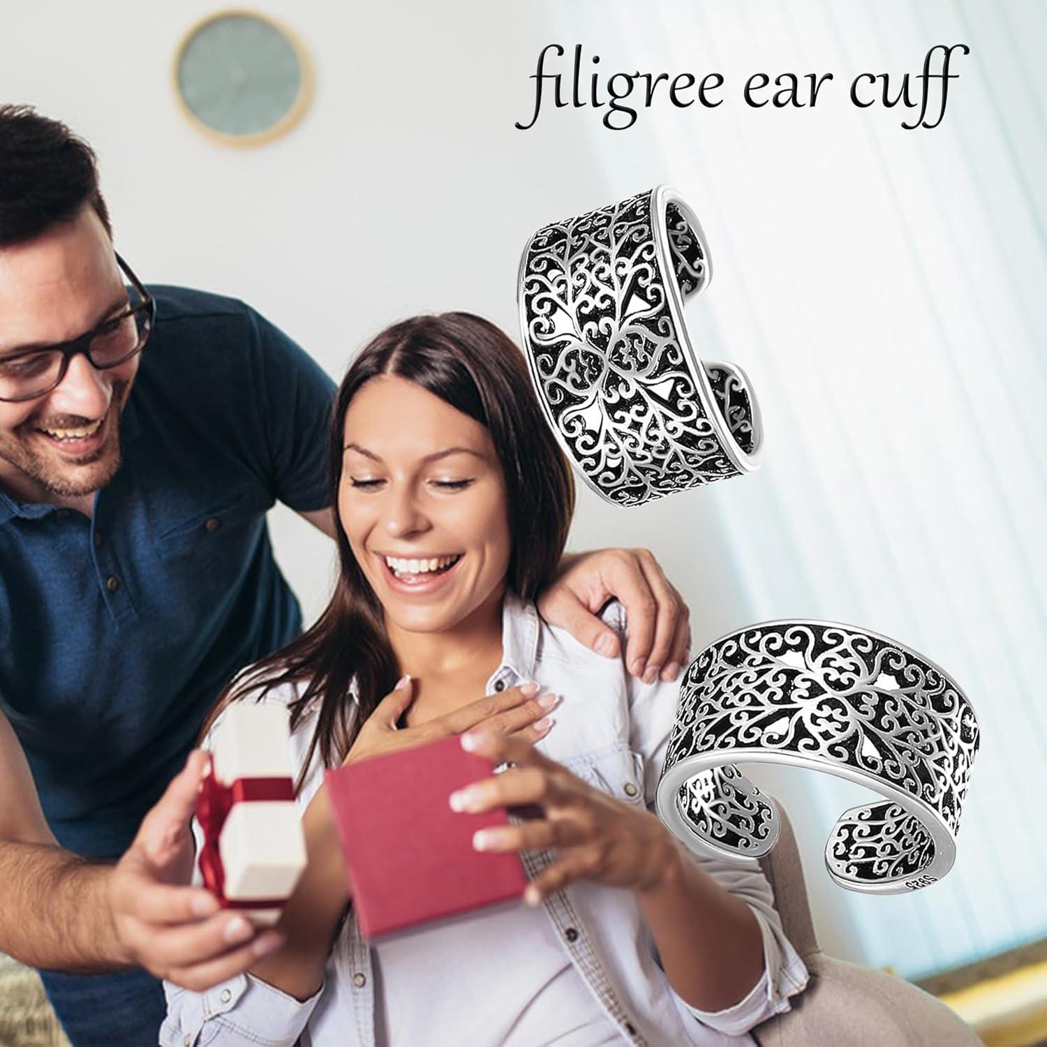 Ohrmanschetten Sterling Silber Clip Ohrringe Non-Piercing