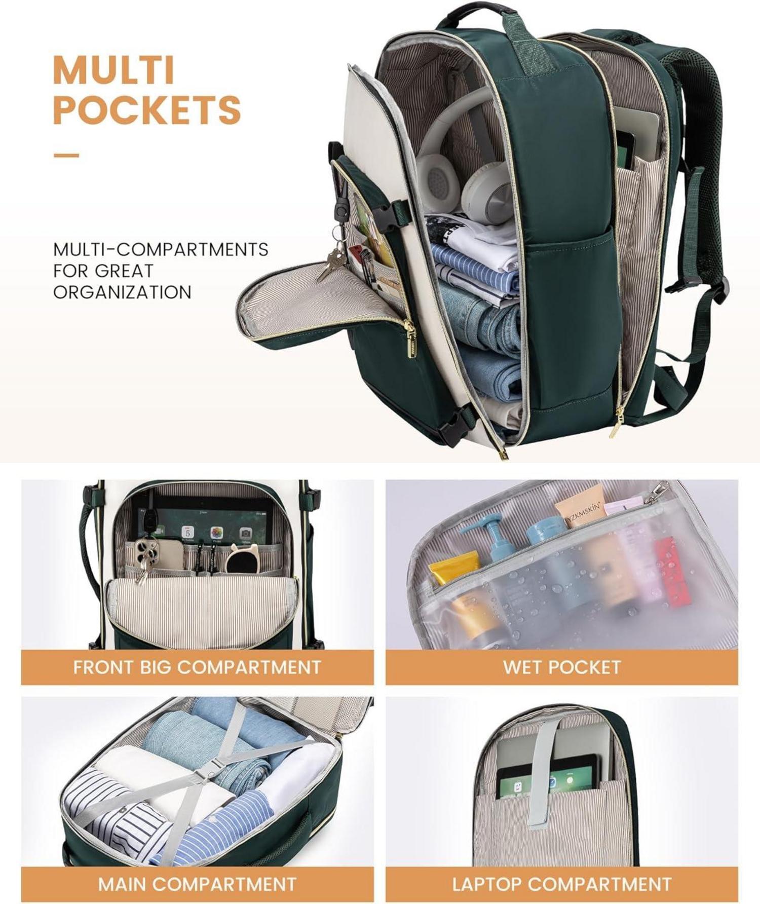 LOVEVOOK Handgepäck Rucksack 40L Laptop Backpack 17 Zoll Wasserdicht