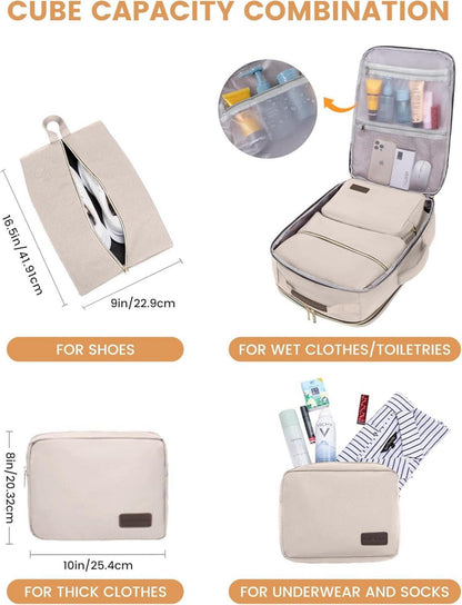 Handgepäck Rucksack 40L Wasserdicht 17 Zoll Laptopfach Frauen Männer