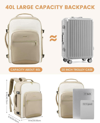 Handgepäck Rucksack 40L Damen Herren 17 Zoll Laptop