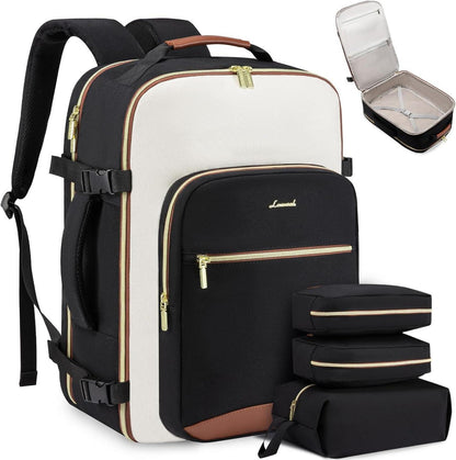 Handgepäck Rucksack Flugzeug 40L Damen Herren Wasserdicht Laptop 17