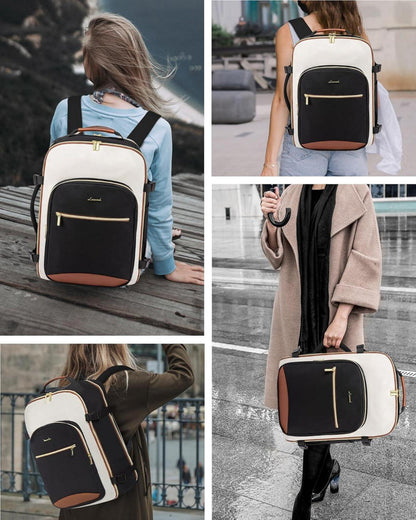 Handgepäck Rucksack Flugzeug 40L Damen Herren Wasserdicht Laptop 17