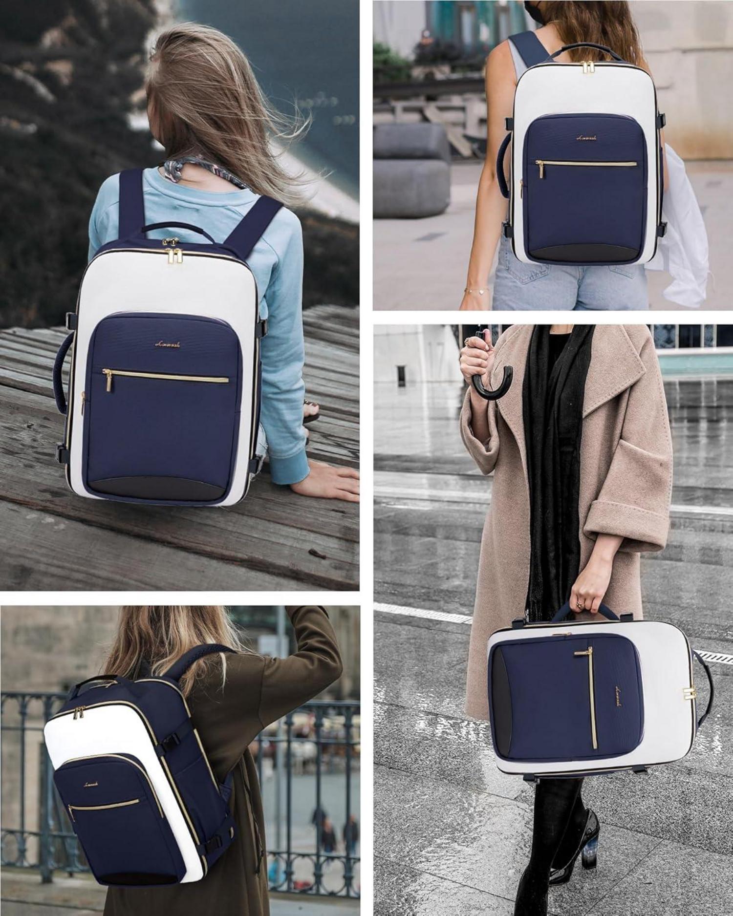 Handgepäck Rucksack 40L Damen Herren Wasserdicht Laptop Travel