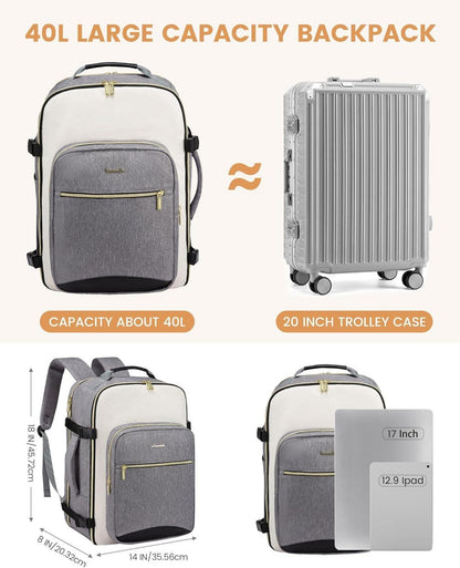 Handgepäck Rucksack 40L Laptop Backpack 17 Zoll wasserdicht