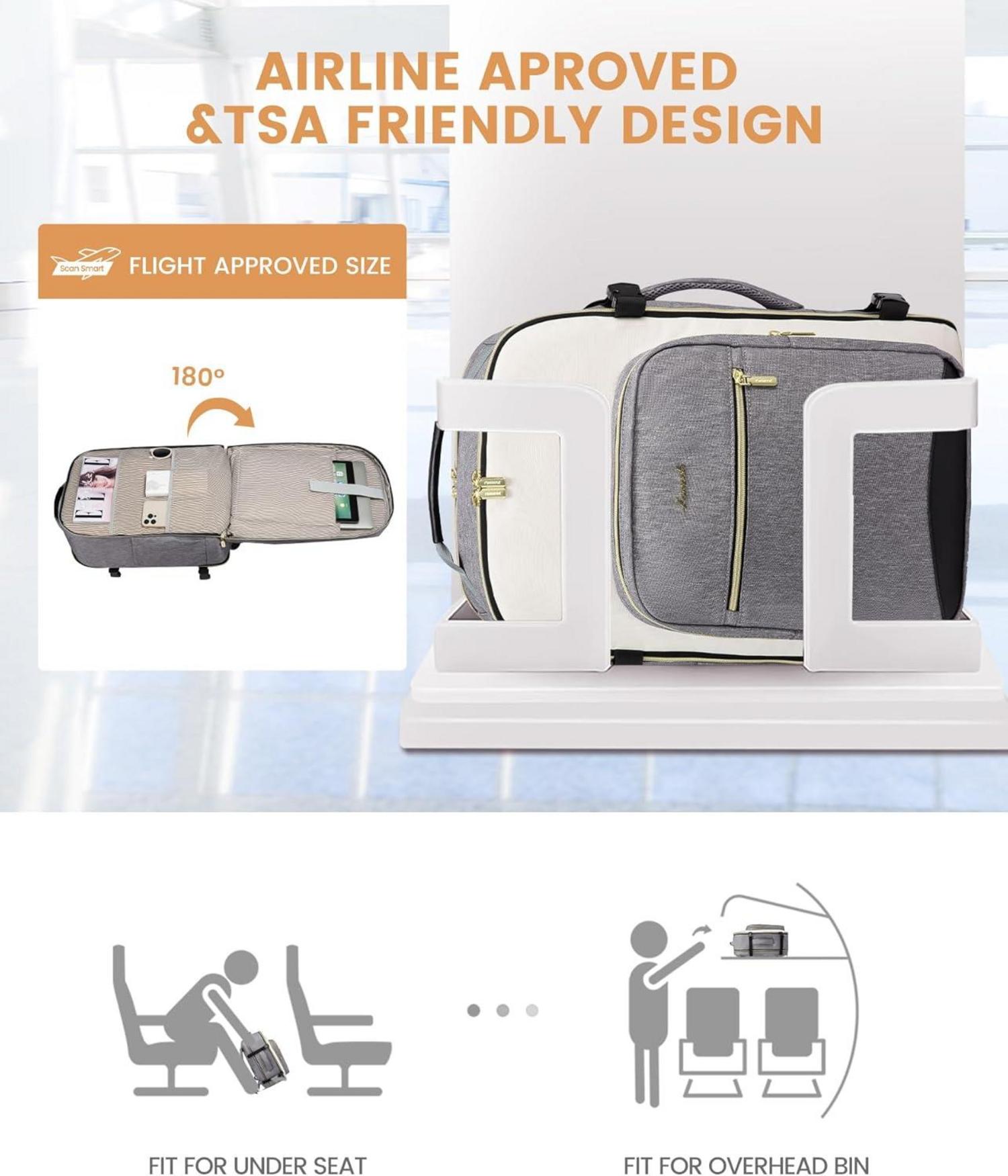 Handgepäck Rucksack 40L Damen Herren Wasserdicht Laptop Backpack 17 Zoll