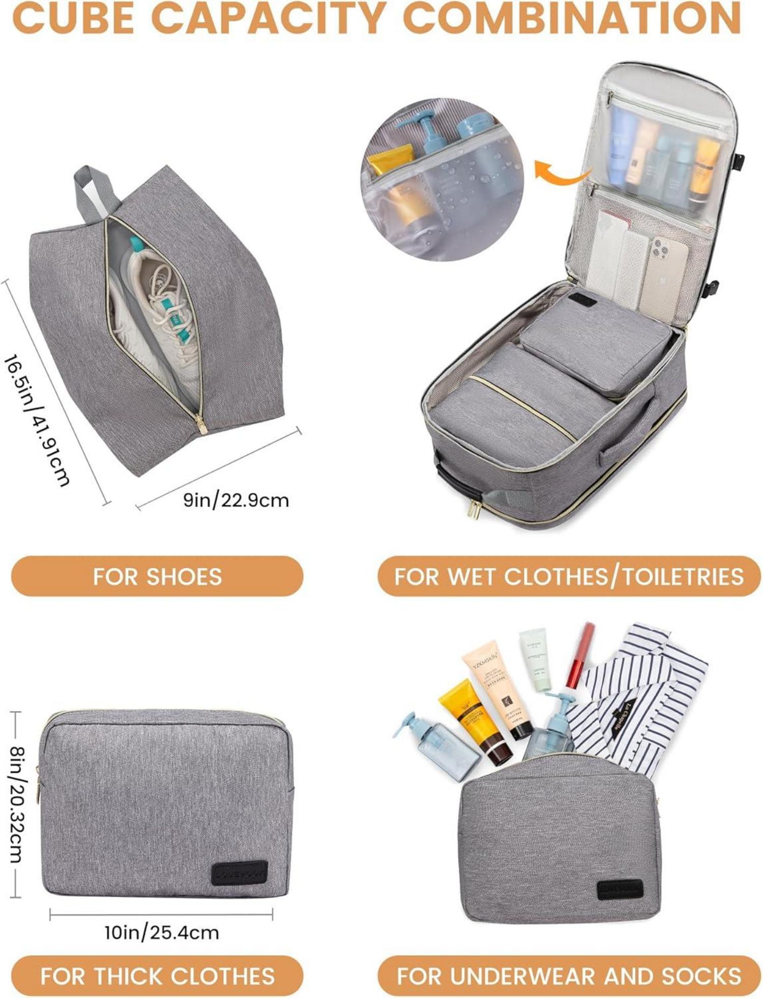 Handgepäck Rucksack 40L Laptop Backpack 17 Zoll Damen Herren Wasserdicht