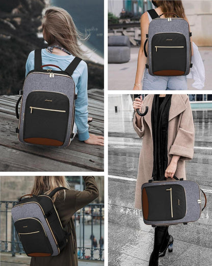 Handgepäck Rucksack 40L Damen Herren Wasserdicht Laptop 17 Zoll Travel