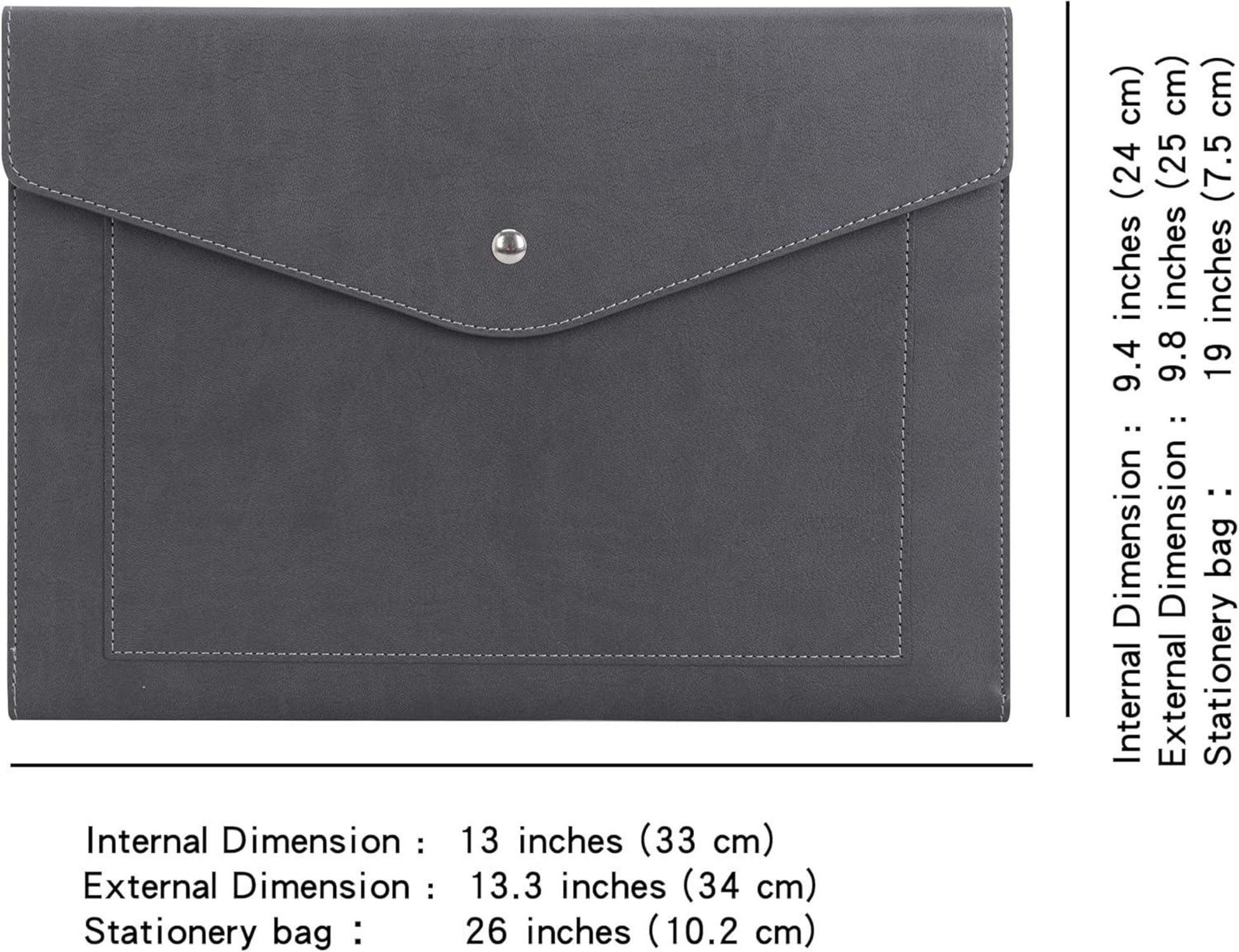 A4 Dokumentenmappe PU-Leder erweiterbare Große Taschen Umschlaghülle