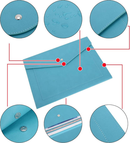 A4 Dokumentenmappe PU-Leder Erweiterbare Große Taschen Umschlaghülle Tablet PC