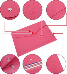 Wason A4 PU-Leder Dokumentenmappe Erweiterbare Taschen