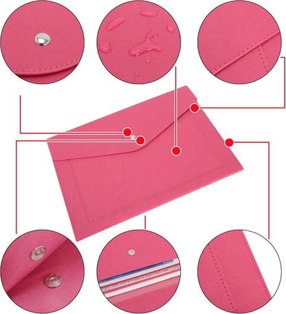 Wason A4 PU-Leder Dokumentenmappe Erweiterbare Taschen