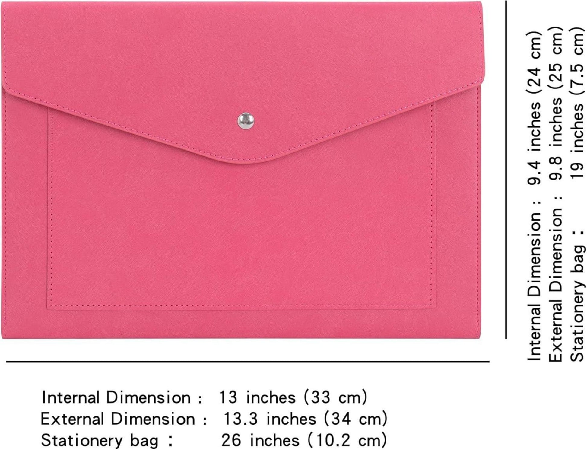 A4 Dokumentenmappe PU-Leder erweiterbare Taschen Pflaumenrot