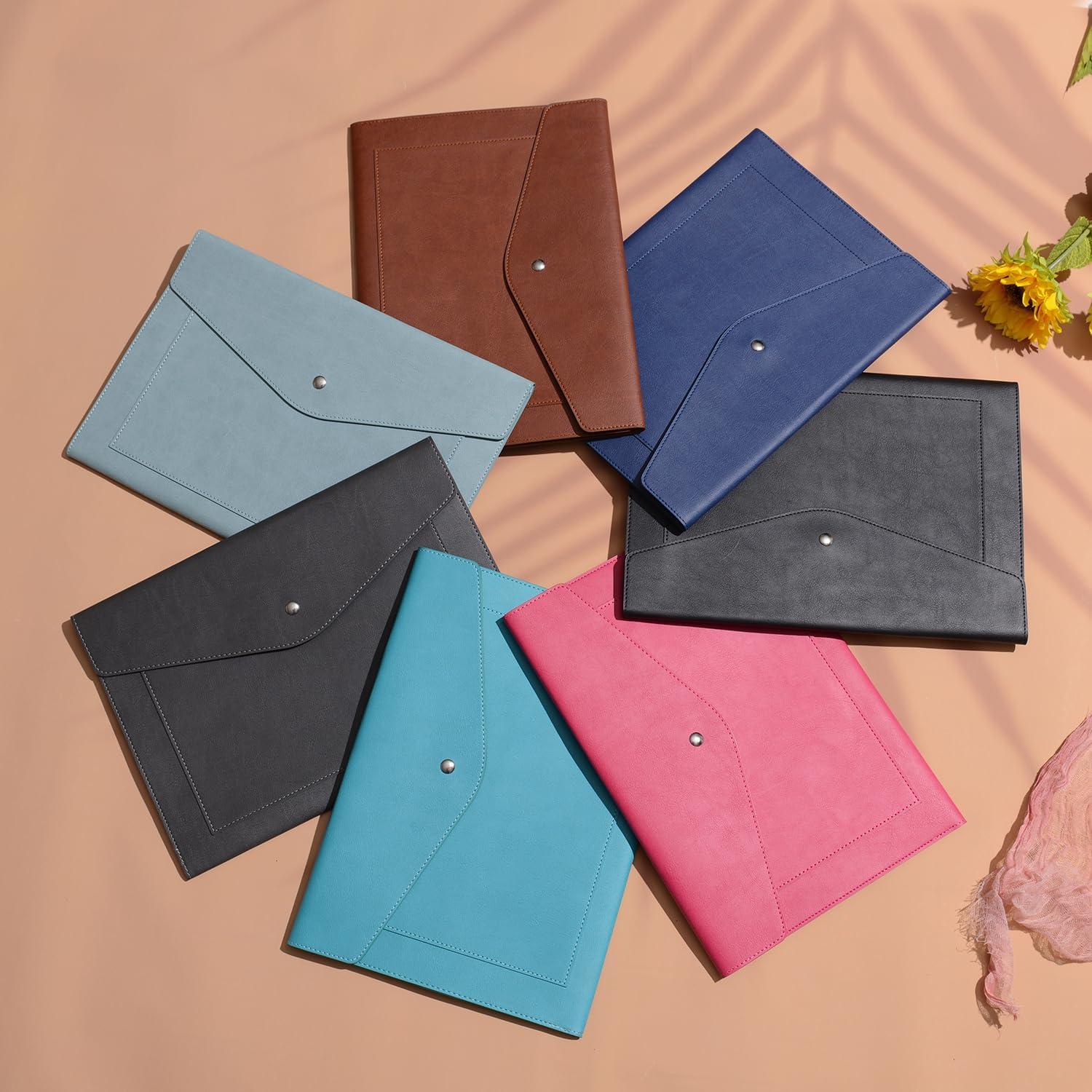 A4 Dokumentenmappe PU-Leder Erweiterbare Große Taschen Umschlaghülle