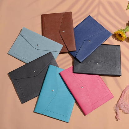 A4 Dokumentenmappe PU-Leder Erweiterbare Große Taschen Umschlaghülle
