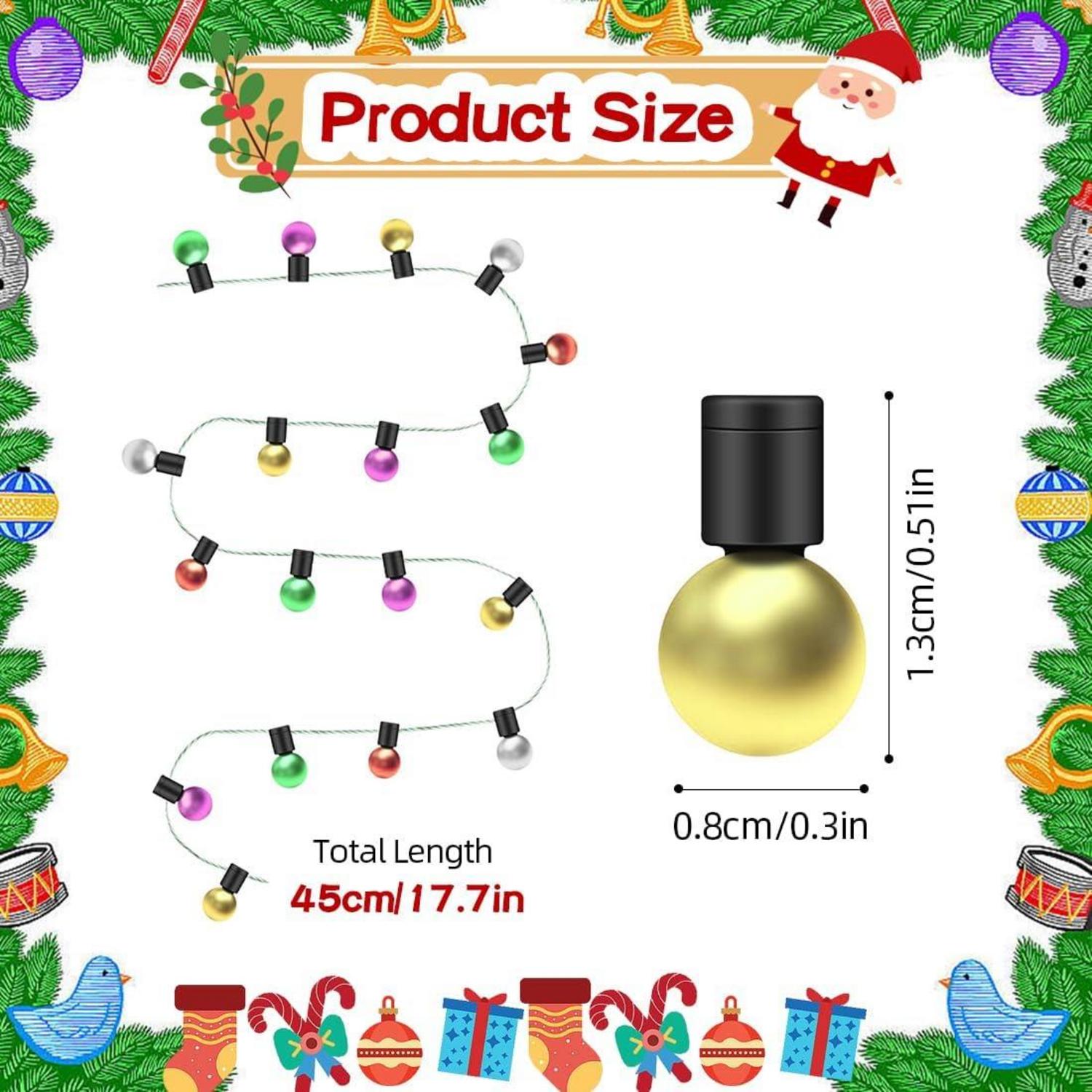 Puppenhaus Zubehör 45 cm Miniatur Lichterkette Weihnachten