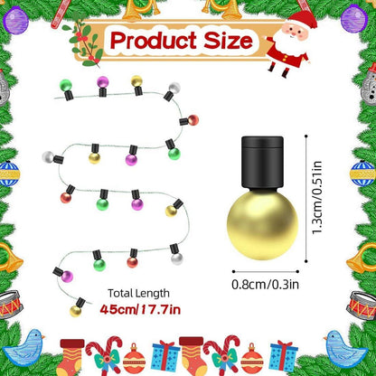 Puppenhaus Zubehör 45 cm Miniatur Lichterkette Weihnachten