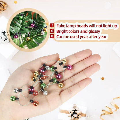 NETUME Puppenhaus Zubehör Wichtel Lichterkette Miniatur Weihnachtsbaum