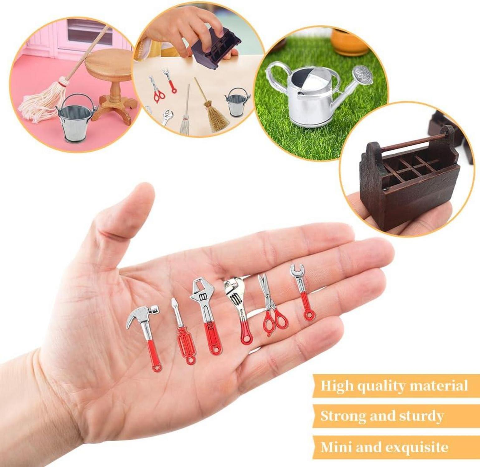 Miniatur Werkzeugkasten Set 13-teilig Weihnachten Deko Wichtel Zubehör