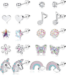 Mädchen Ohrringe Set Hypoallergen 316L Chirurgenstahl Zirkone