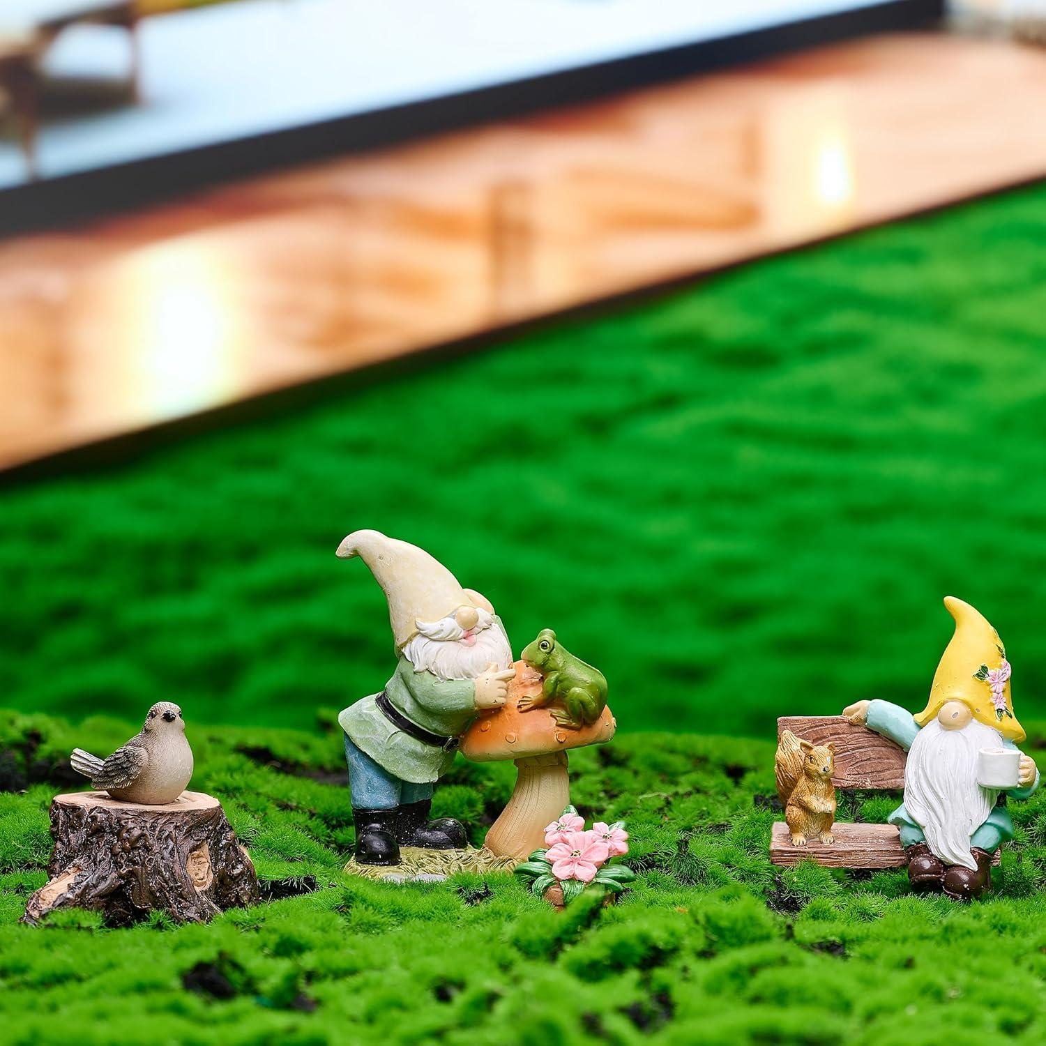 4er Set Gartenzwerge Gartendeko für Draußen Teresas Sammlung