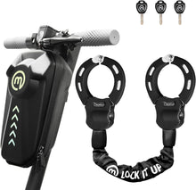 Mezelon E-Scooter Schloss mit 8mm Kette & Handschellenschloss