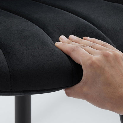 Samt Esszimmerstühle 2er Set – Moderne Sessel Schwarz