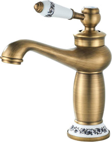 Retro Wasserhahn für Bad Waschbecken Armatur, Bronze