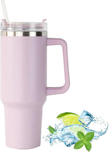 40 oz Thermobecher mit Strohhalm und Henkel - Purple