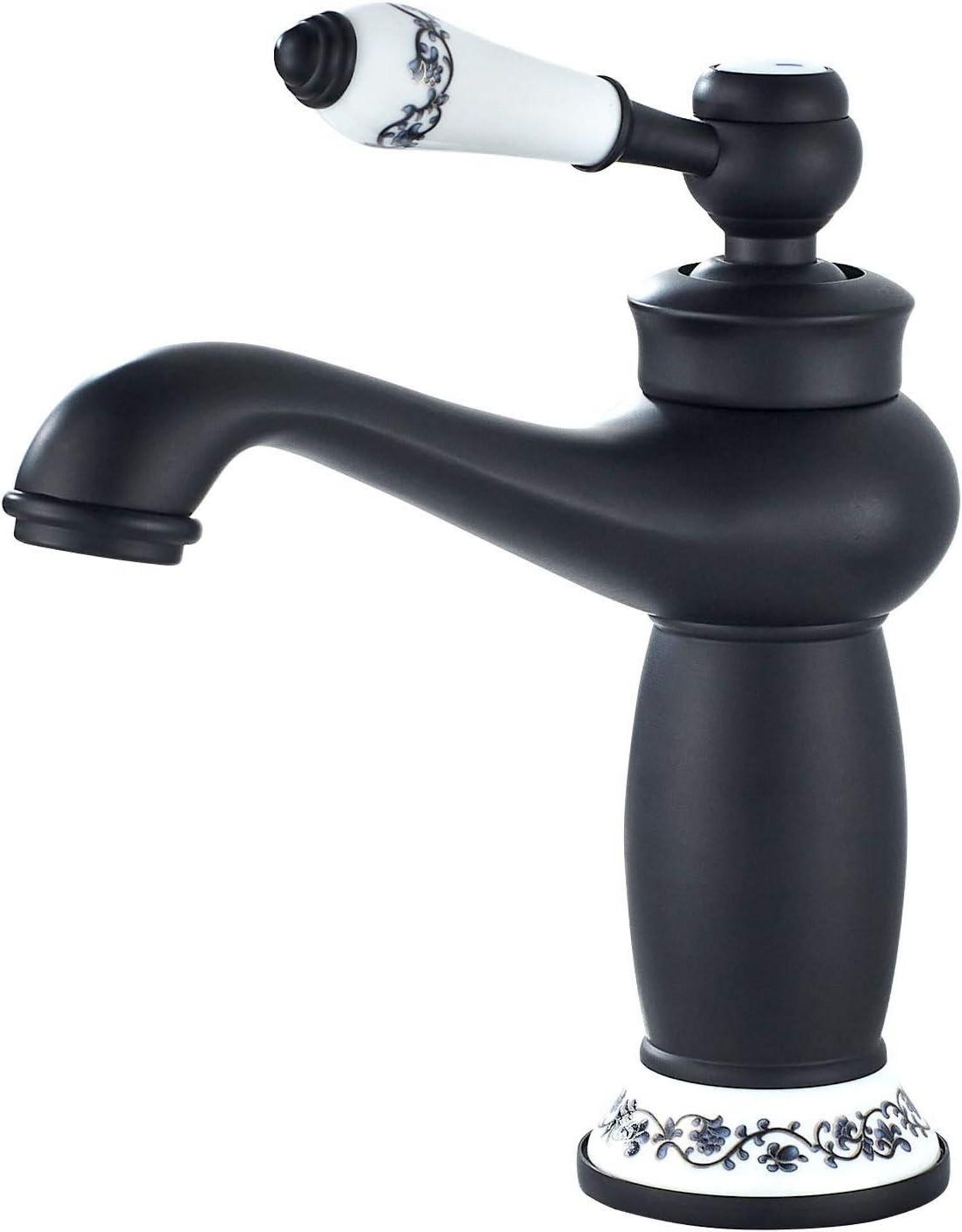 Wasserhahn Schwarz für Bad Waschbecken Mischbatterie