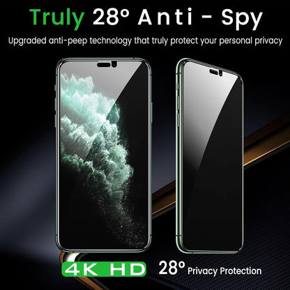 Sichtschutz Panzer Glasfolie für iPhone 11 Pro Max Xs Max 9H 2er Set
