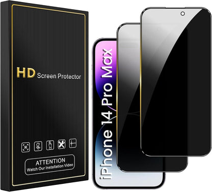 Sichtschutz Panzer Schutzfolie iPhone 14 Pro Max 6,7 Zoll Anti-Spy 9H