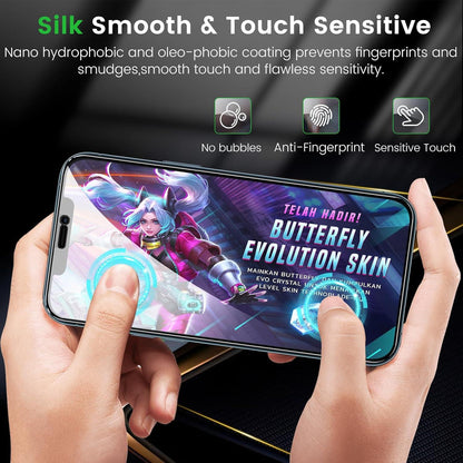 Sichtschutz Displayschutzfolie iPhone 12 Pro Max 6,7 Zoll 9H Härte 2x