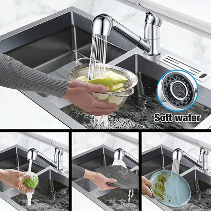 Namuoto Küchenarmatur Ausziehbar mit 360° Drehung Chrom