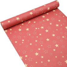Geschenkpapierrolle Rotes Kraftpapier Sternmuster 15m x 43cm