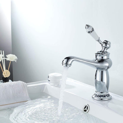 Namuoto Retro Wasserhahn Messing Bad Einhebelmischer Chrom
